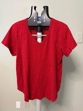 Wilt Red V-Neck Short Sleeve Tee